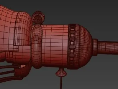 Steampunk Extension Pole Floor 2 3D model