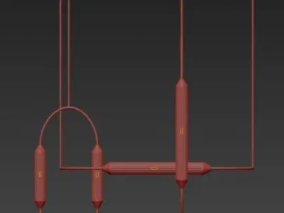 Sculptural Ornamental Lighting 3D model