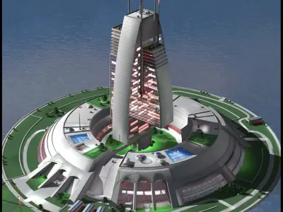 Berkey Tower 3D model