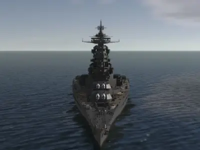 JAPANESE BATTLESHIP AKAGI 3D MODEL 3D model