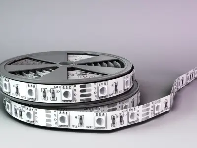 Led tape in a plastic case 3D model