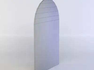 Door wooden with glass windows Low-poly 3D model purchase