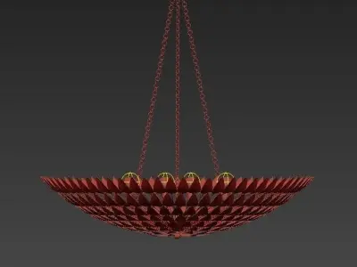 Broche 8 Light Chandelier 3D model