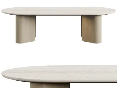 Arhaus Jaira Coffee Oval Table Low-poly 3D model