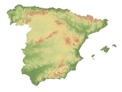 Spain Terrain 3D Map 3D model