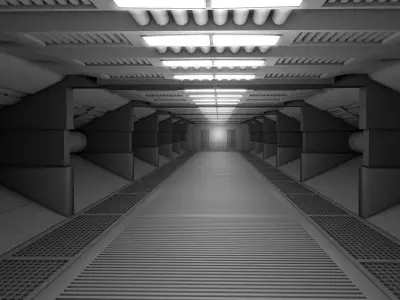 Sci Fi Corridor  3D model 3