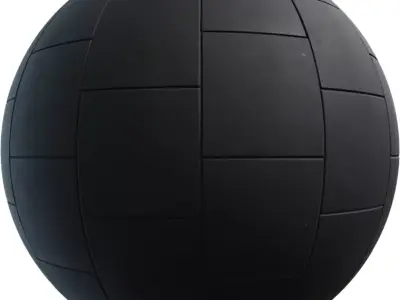 Matte Charcoal Rubber Tiles PBR Texture Texture