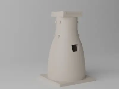 Korea Gyeongju Cheomseongdae Low-poly 3D model