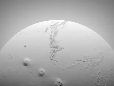 Mars - High Poly Sculpted Model 3D model