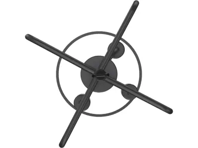 Bonn Collection Four-Light Matte Black Pendant Light 3D model