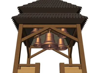 Wooden belfry 3D model