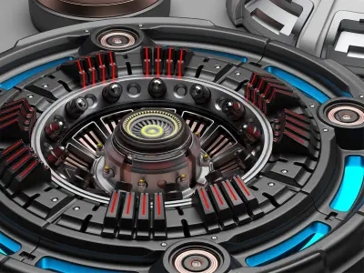  kitbash sci fi subdivision ready 3d model 