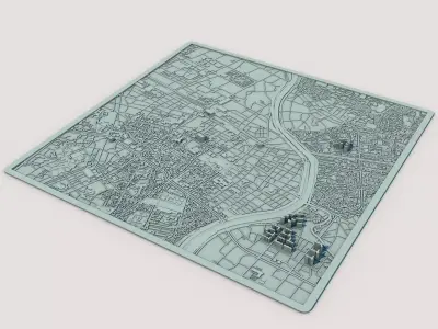 Daegu City South Korea 3D print model