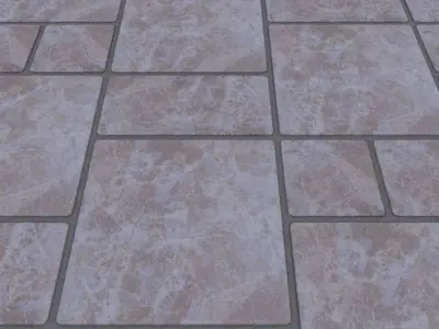 Set of Tiles Low-poly 3D model