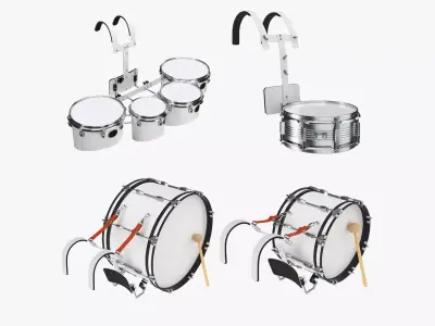 Marching equipment 3D Model Pack