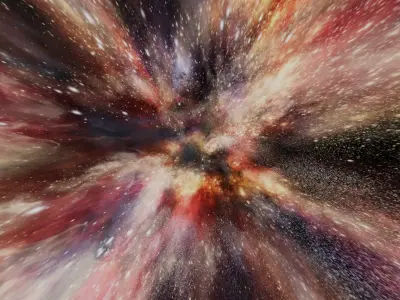 HDRI Panoramic Sky - 360 starfield - 04nebula Low-poly 3D model