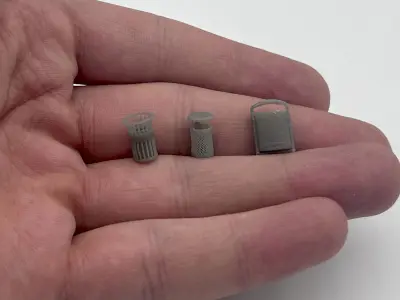 HO Set of 3 recycle bin train model  3D print model