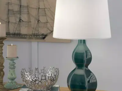 Hillcroft Ceramic Table Lamp 3D model