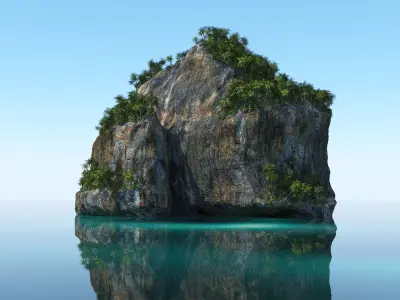 Ko Tapu Rock Thailand 2 3D model