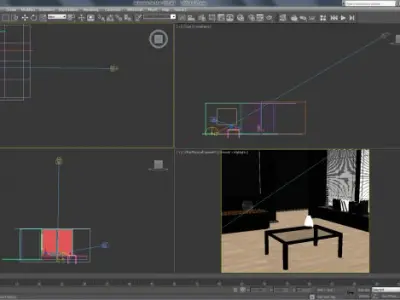 Living room scene vray 3D model