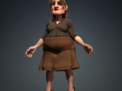 Mrs Ugly Rigged 3D Model  3D model