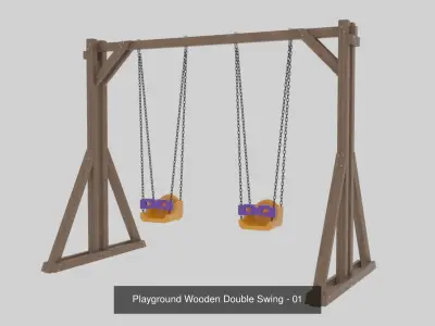Playground  Swing Collection - 01 3D Model Pack