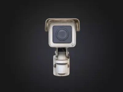 Industrial Security Camera CCTV Low-poly 3D model