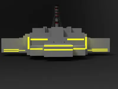 Chernobyl nuclear power plant Low-poly 3D model