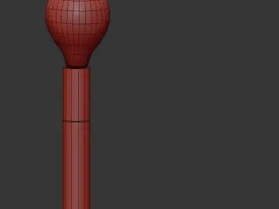 ed030 table lamp with base and gold bulb 3D model