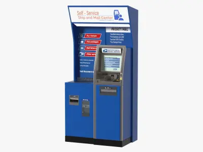 United States Postal Self Service Kiosk 3D model