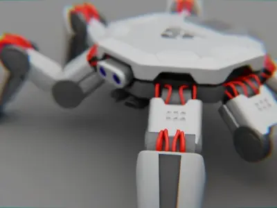 Spider Combat  rigged 3D model