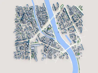 Moscow City Russia 3D model