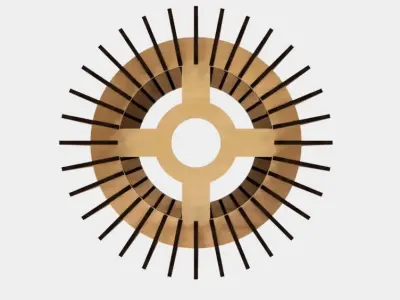 CEILING LIGHT LAMP 3D PRINT AND LASER CUT FILES MODEL 1 3D print model