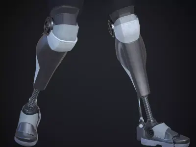 Sci-fi robotic leg 3D model