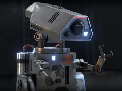 Sci-Fi Worker Robot 3D model