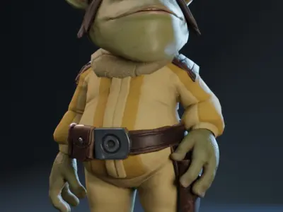Kragnork Alien Smuggler Low-poly 3D model