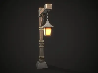 Street light Low-poly 3D model 19