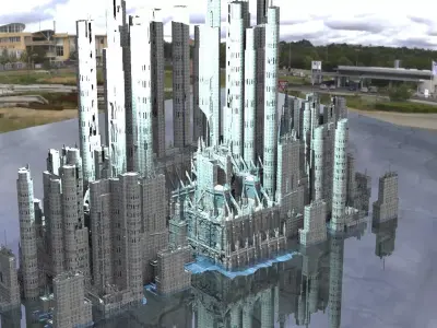 Sci-Fi Future Building 3D model