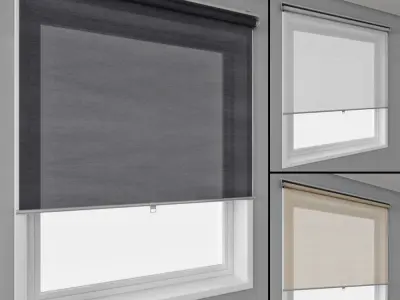 Roller blinds and window - SKOGSKLOVER 3D model