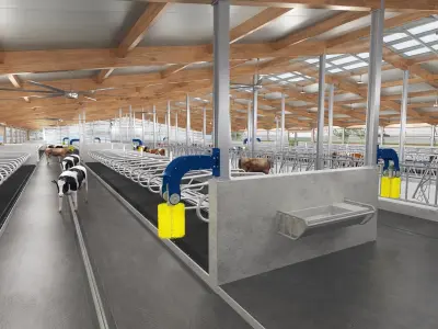  Cow Farm Barn Scene Collection 