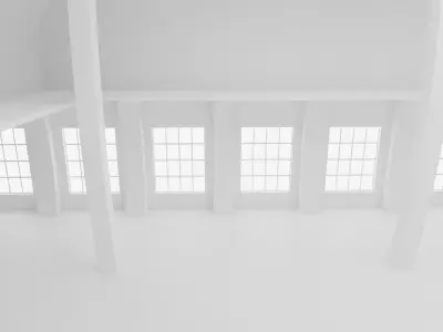 Concept space interior empty room 3 Low-poly 3D model