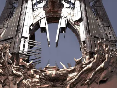 Dragon Tower Gateway 3 3D model