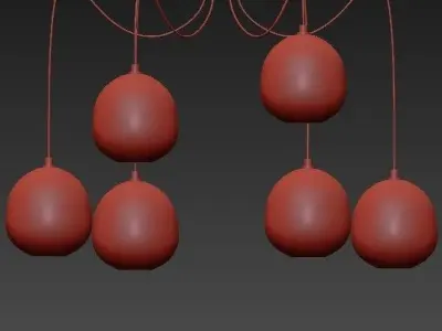 Molten Glass Chandelier 3D model