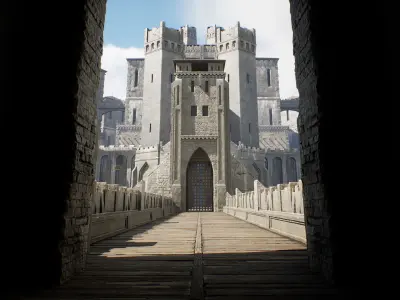 Castle Low-poly 3D model