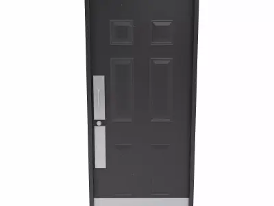 wooden Door   Low-poly 3D model