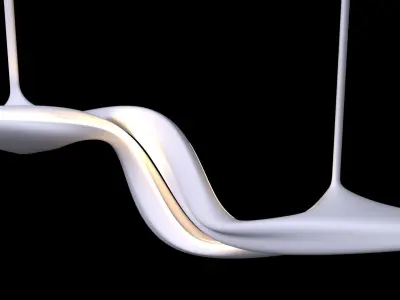 Modern Sculptural Chandelier 3D model