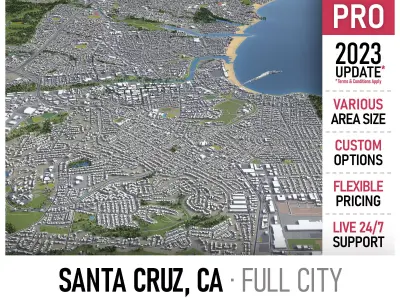 Santa Cruz  Low-poly 3D model