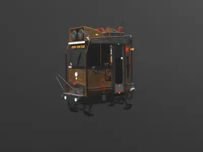 Small sci fi spaceship 3D model
