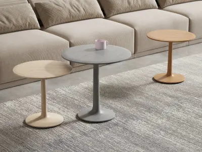 Turntable Couch Side Table 3D model