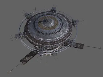Space Station Low Poly -2 Low-poly 3D model